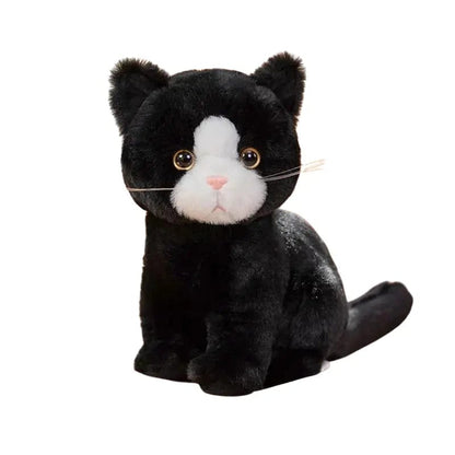 Kuscheltier Katze Schwarz weiß
